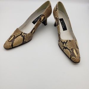 Stuart Weitzman snake skin pumps